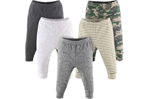 The Peanutshell Baby Pants for Boys, 5 Pack Set, Camo Dinosaur, Newborn to 24 month Sizes