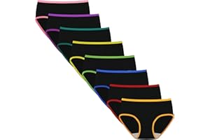 Nalwort Girls Panties Big Kids Cotton Underwear for Teens Briefs Pack of 8