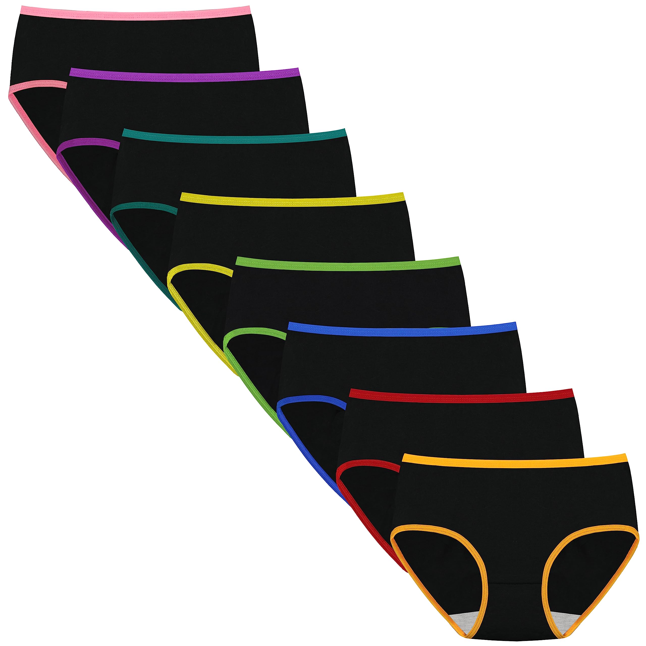 Photo 1 of Nalwort Girls Panties Big Kids Cotton Underwear for Teens Briefs Pack of 8
