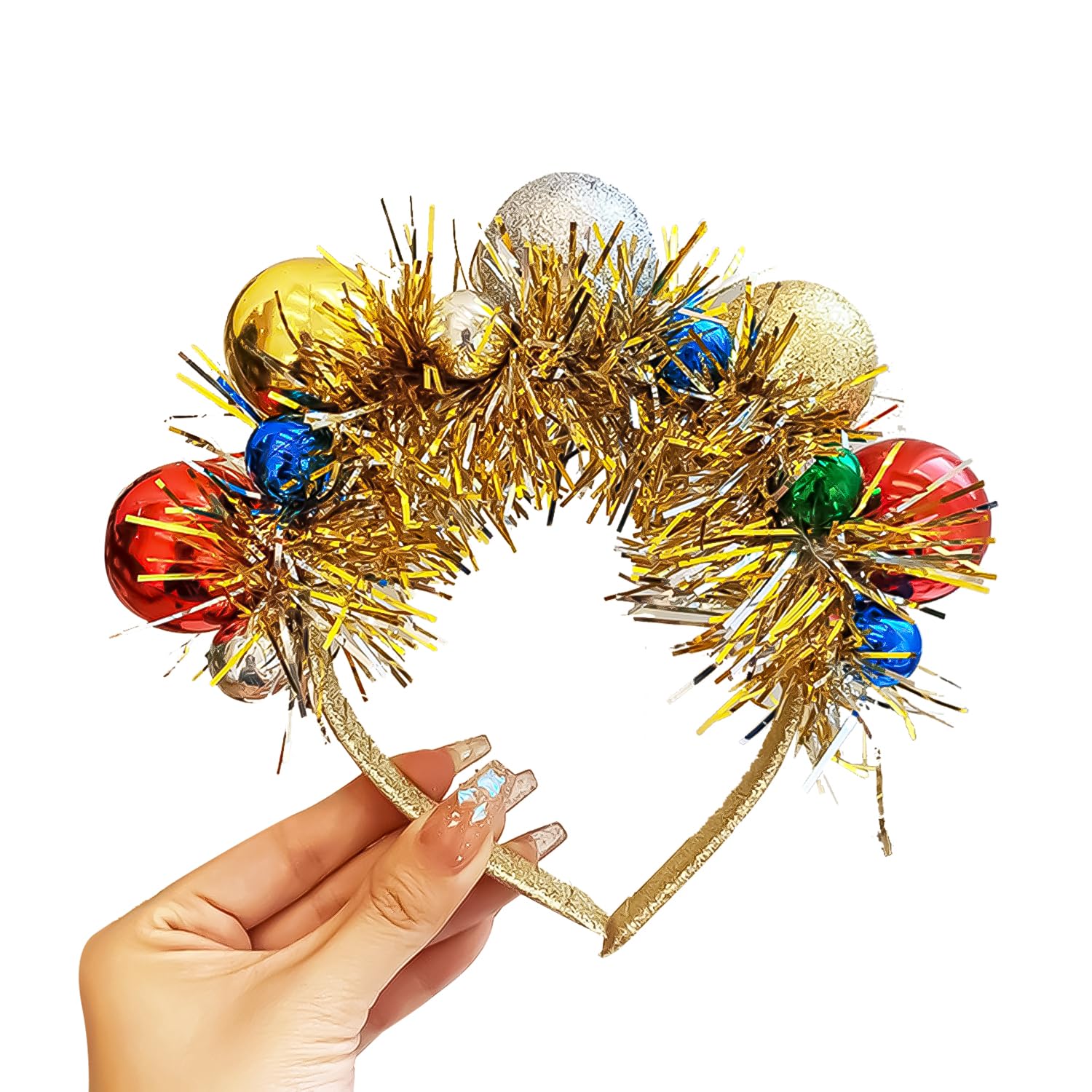 XNHIU Christmas Headband Colorful Christmas Balls Headbands Christmas Party Holiday Headbands Christmas Party Dress Up Accessories for Women Girls