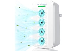 KECHUANG Air Ionizers/Plug In Air Purifier for Home (1 Pack), Negative Ion Filtration System for Bedroom, Office, Kitchen, Mini Air Cleaner, Portable Air Filter (Grey)