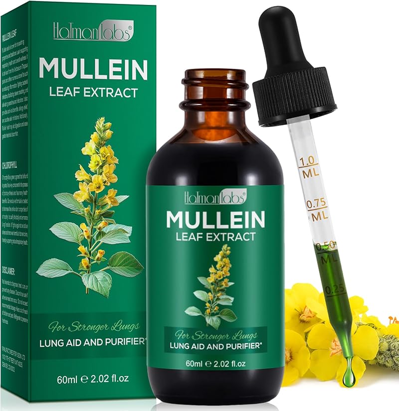 Tamiodfo Mullein Drops Mullein Leaf Extract Liquid Supplement