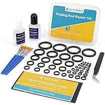 Trurim Kit de réparation de Canne à pêche, Anneaux supérieurs ovales de