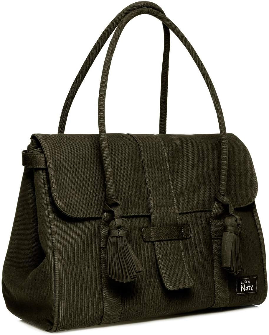 Naty Nappy Bag Green Organic Cotton GOTS Certified Magnetic Closure