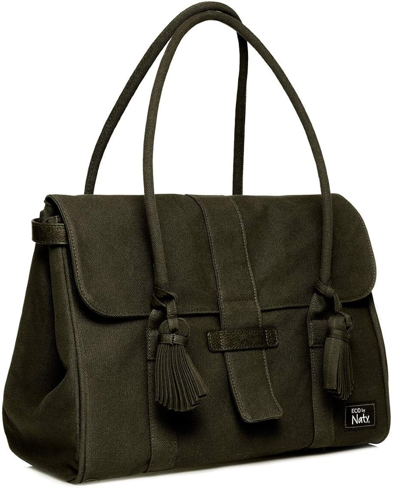Naty Nappy Bag Green Organic Cotton GOTS Certified Magnetic Closure