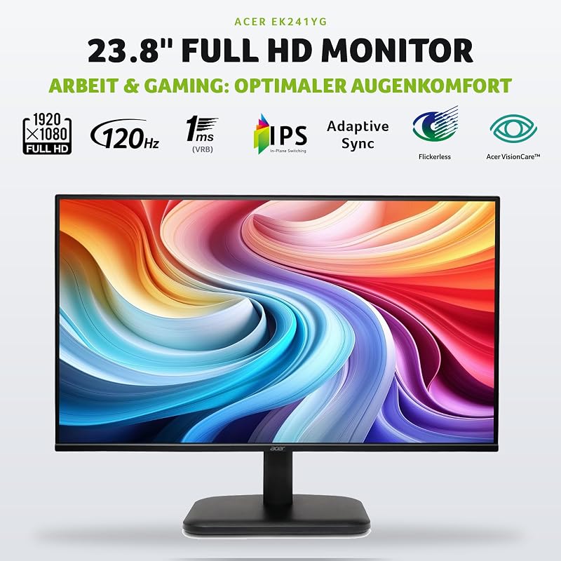 EK241YG Monitor 24 Zoll (60,5 cm) Full HD, IPS, 120Hz, Home Office
