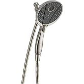 Delta Faucet 4-Spray In2ition Dual Shower Head with Handheld Spray, Brushed Nickel Shower Head with Hose, Handheld Shower Hea