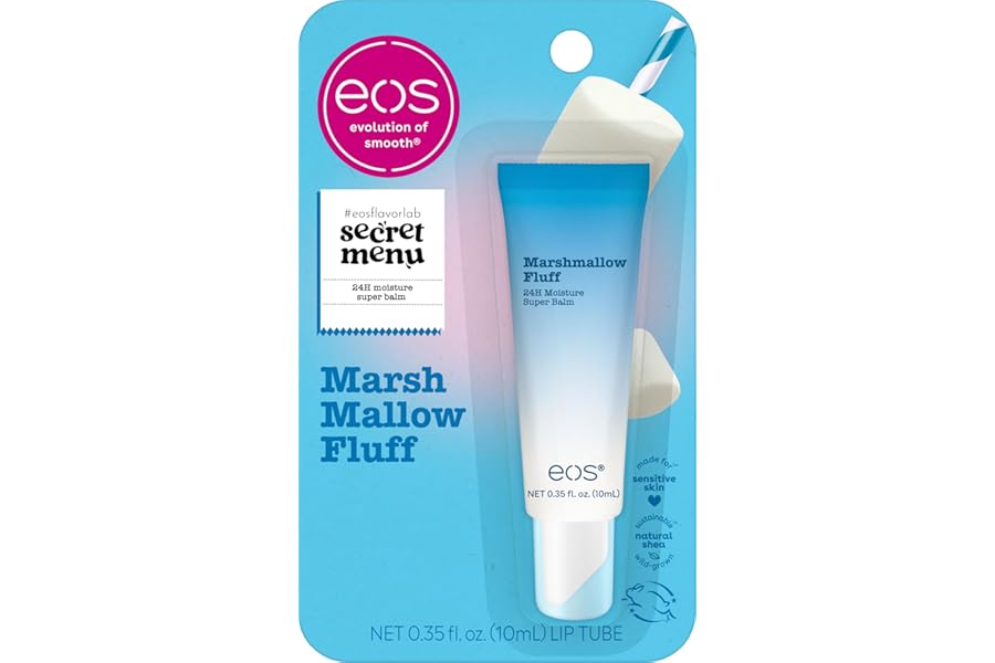 eos 24H Moisture Super Balm – Marshmallow Fluff, Lip mask, Moisturizing, Lip Treatment, Limited-Edition Skincare, 0.35 fl oz