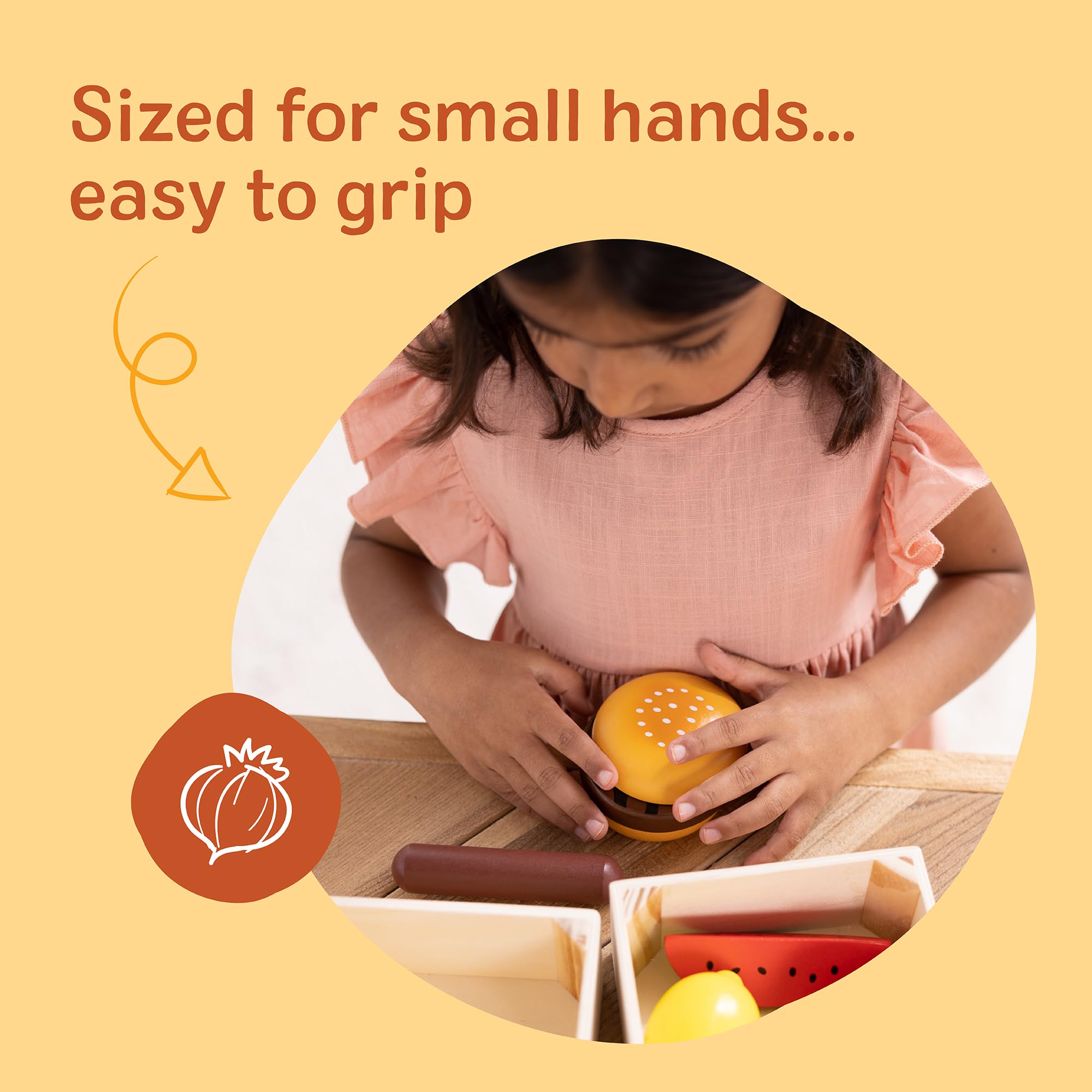 Melissa & Doug Food Groups - 21 Hand-Painted Wooden Pieces and 4 Crates