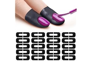 VARMDUKKE 40pcs Nail Polish Protector for Fingers, U Shape Latex Nail Polish Barrier, Peel Off Skin Cuticle Protector, Black Nail Guard Tape for Nail Stickers, Painting, Manicure (4 Sheets)