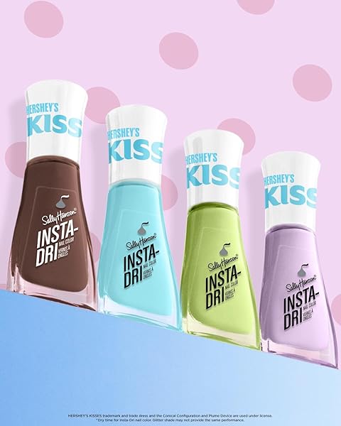 SALLY HANSEN INSTA-DRI X HERSHEY’S KISSES, MORE KISSES PLZ, QUICK DRY, LONG LASTING, OPAQUE, CREME BROWN NAIL POLISH