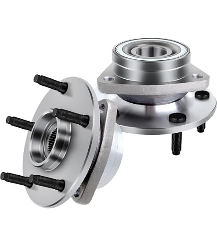 TRQ Front Wheel Hub Bearings Assembly Set For 1994-1999 Dodge Ram 3500 - 2 Piece Kit With DIY Support