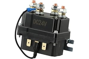 24V 250A Winch Solenoid for Relay with Wireless Remote Control for 9000 lb SUV/UTV Winches, Waterproof Magnetic Contactor for