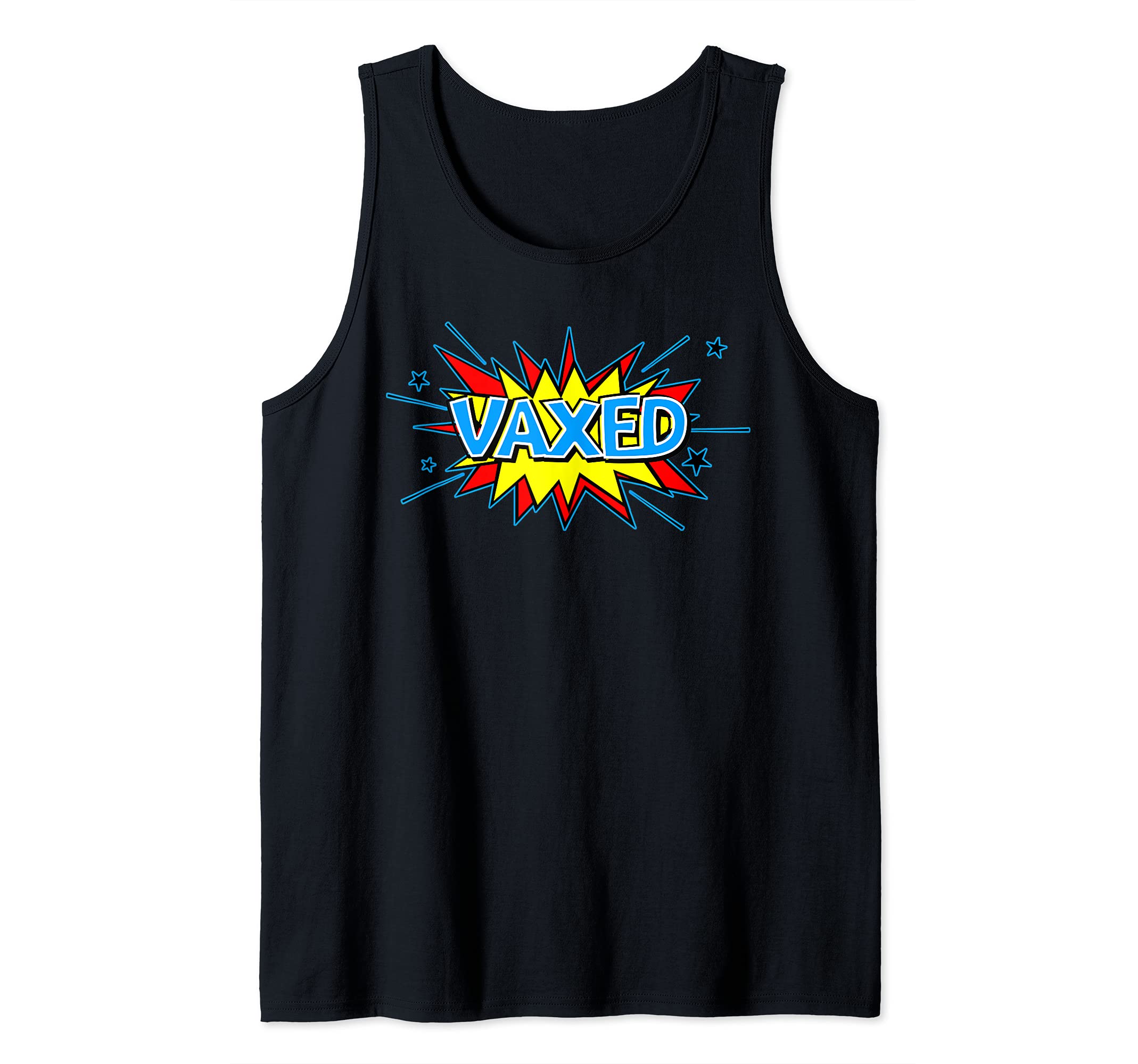 vaXed Superhero Comic explosion Bubble Tank Top