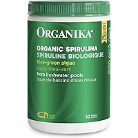 Organika Canadian-Made Certified Organic Spirulina Powder- Superfood, 3rd Party Tested, Pristine Sourcing, Vegan- 300g