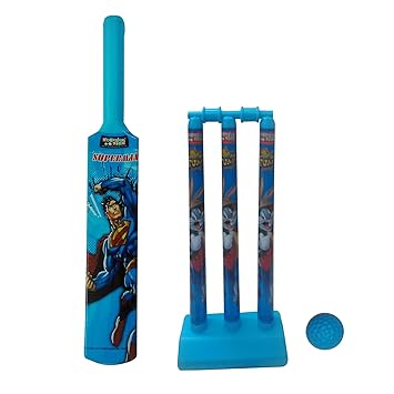 Warner Bros Superman Cricket Set Mini, Multi Color