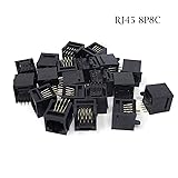 Honbay 20PCS Black RJ45 8P8C Network Modular
