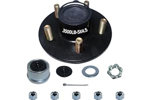 LUXTRKSTO Trailer Hubs 5 Lug 4.5 5x4.5 for 3500Lb 1-1/16'' to 1-3/8'' #84 Tapered Trailer Axle 1 Set