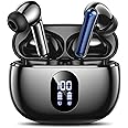 ZZU Wireless Earbuds, Bluetooth Ear Buds with Big Bass Stereo Sound, 48 Hours Playtime, Lightweight in-Ear Fit Earphones, IPX7, Hands-Free Calls with AI for iPhone, Android, Pad, Sports, Workout