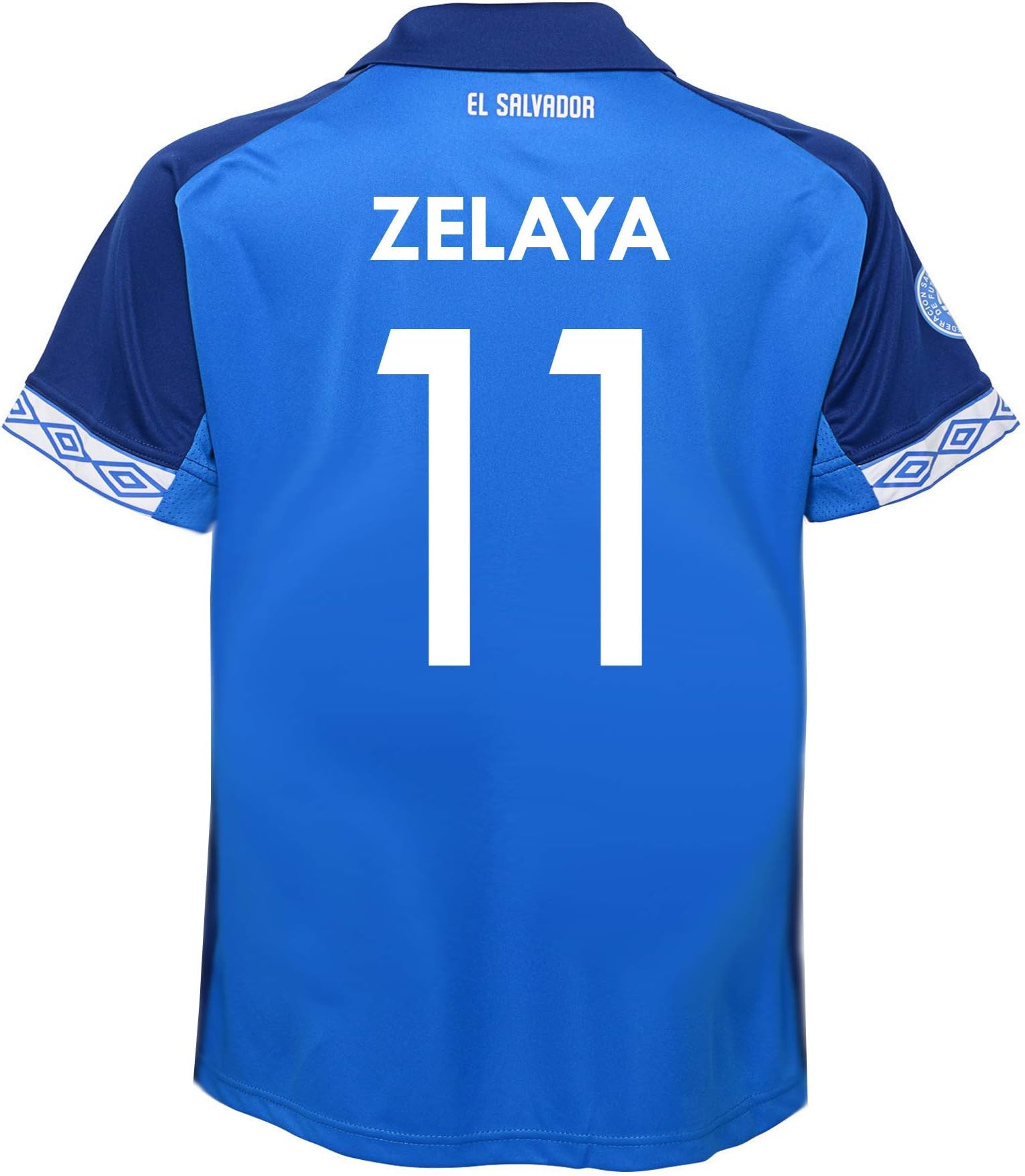 Umbro ZELAYA #11 El Salvador Home Youth Soccer Jersey-Blue 2019-20