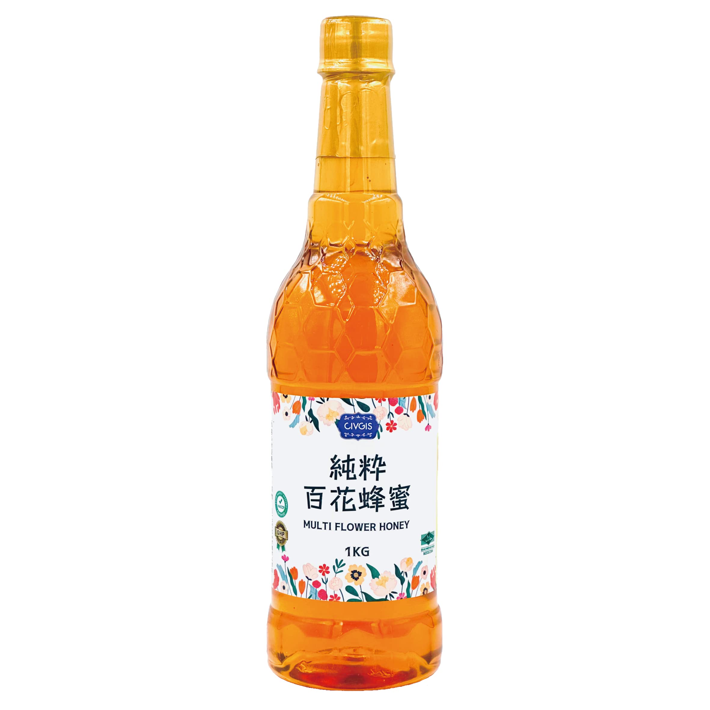 純粋百花蜂蜜 【大容量1kg】 無添加 純粋はちみつ 自然花樹から採取されたハチミツ 低GI食品『タイ王国チェンマイ産』 (1本=1kg)商品画像