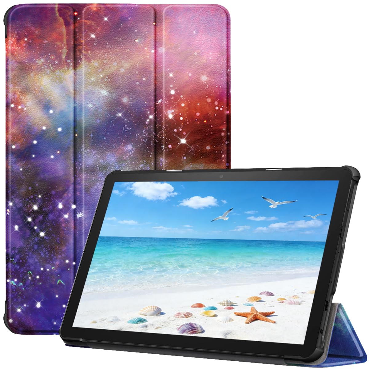 Photo 1 of 10-inch Tablet Case, Premium Trifold Stand Cover with Auto Wake/Sleep & Soft Microfiber Lining, Compatible with LG Tab 10.1-inch (13th Gen), Galaxy
