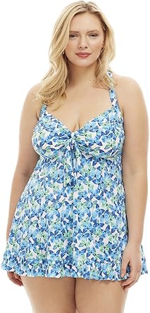 plus size 2 piece swimdress