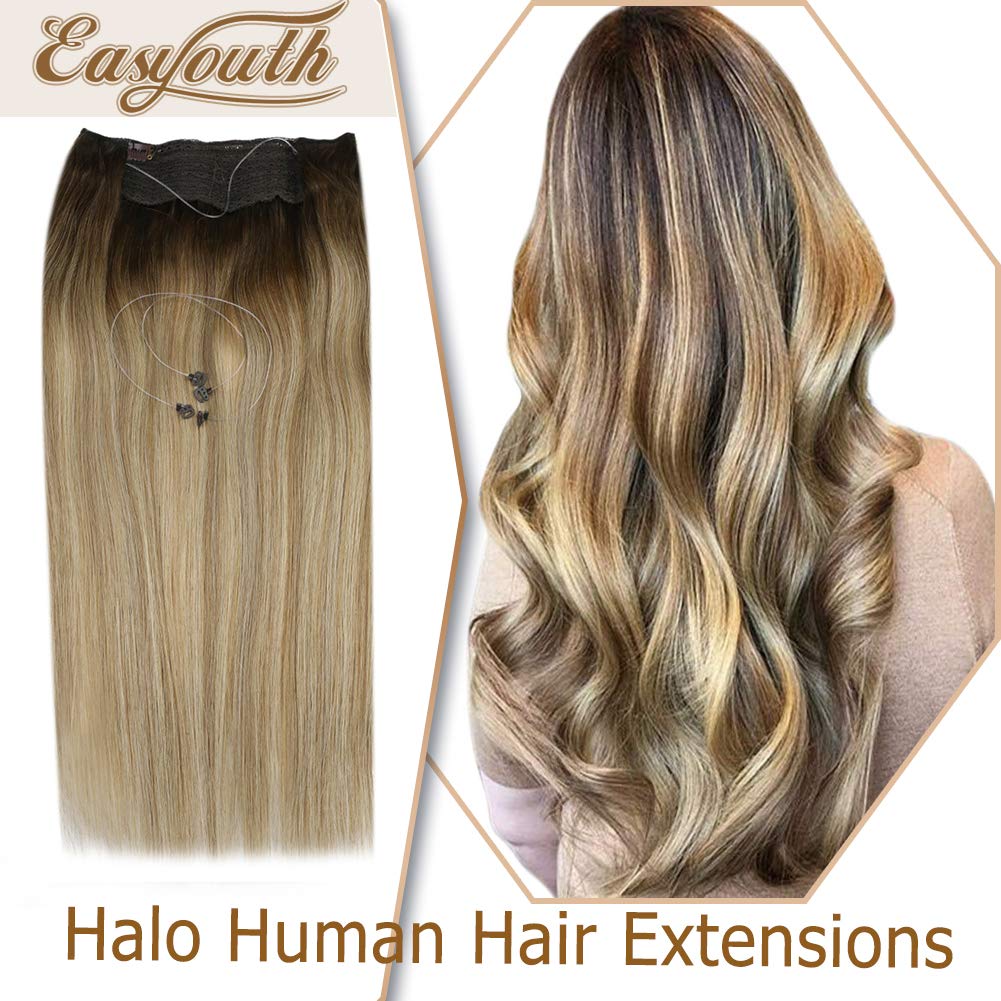 Easyouth Halo Human Hair Extension 12 Colored 3 Middle