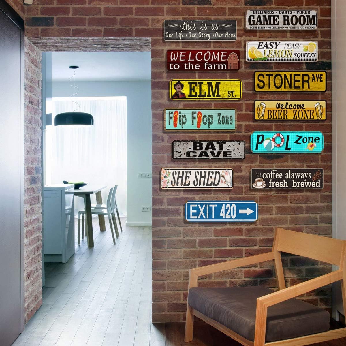 Pool Stores Near Me Tin Sign, Pool Store, Store Wall Decoration 16"x4" - Image 7