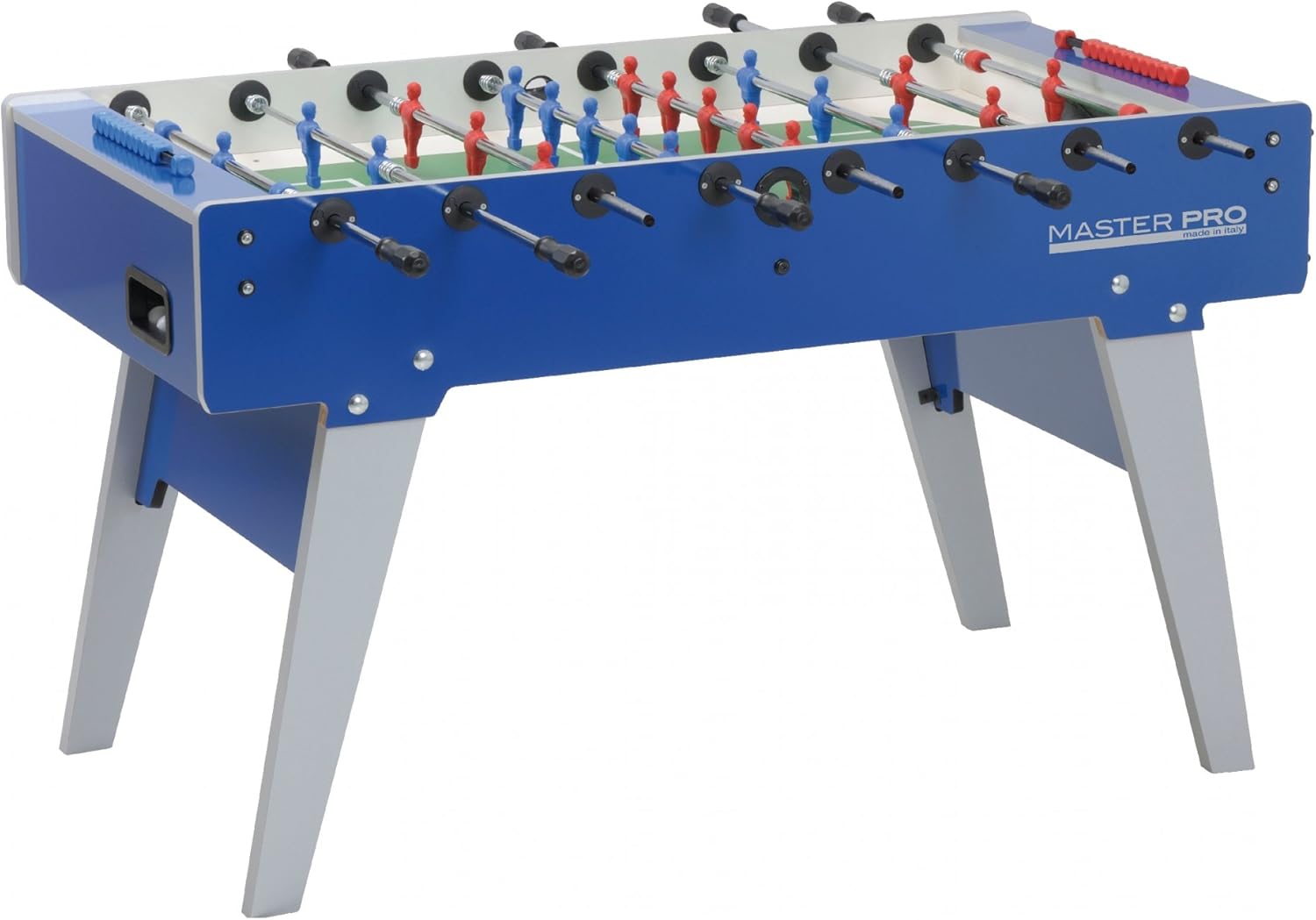 Calcio Balilla Garlando Master PRO - Con Gambe Pieghevoli, Aste Uscenti, Blu