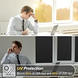 rabbitgoo Blackout Window Film Grid Design Privacy 60x200 cm view 4