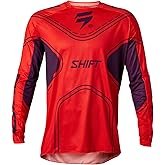 Shift MX Men's Black Label Motocross Dirt Bike Jersey, Fluorescent Red, X-Large