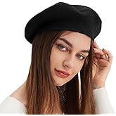 Wool Beret Hat French Beret Cap Winter Artist Painter Hat Solid Color for Women