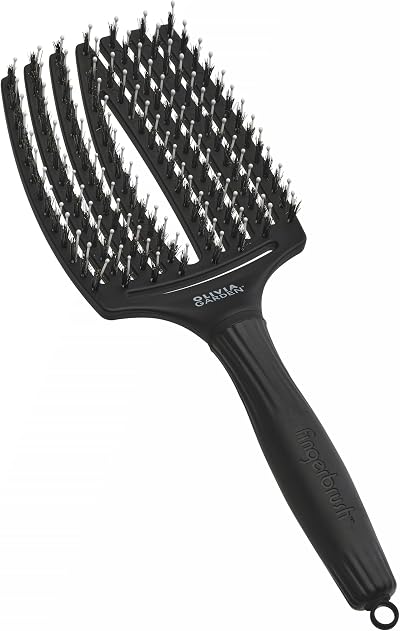 Olivia Garden Fingerbrush Combo Large – Detangler Brush with Boar & Nylon
