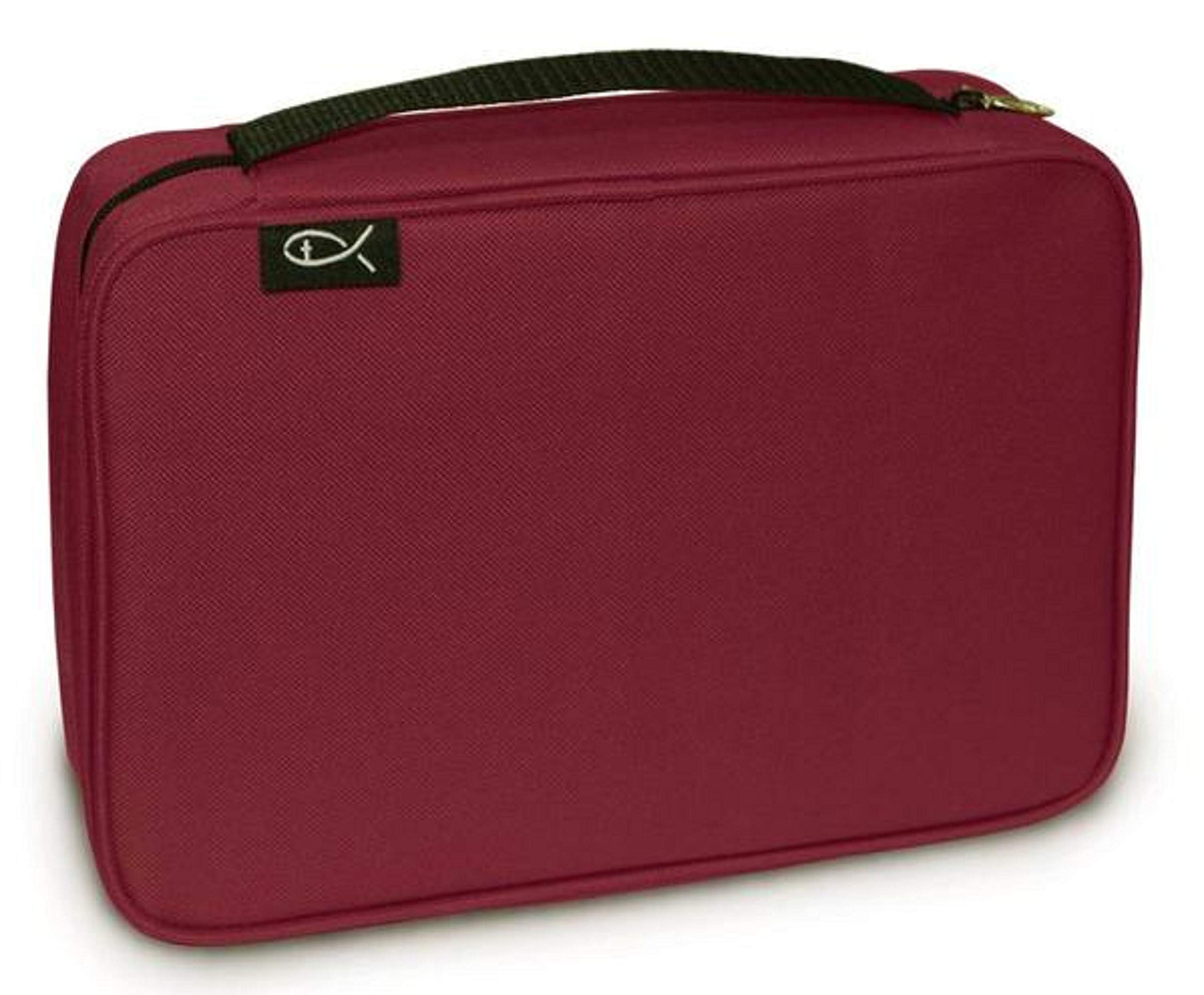 Divinity Boutique Bible Cover Basic Burgundy - Large (21427) | Fits Bibles up to 6.875" x 9.75" x 2.25", Red