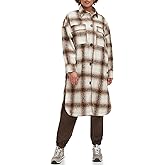 Levi's womens Long Plaid Flannel Shirt Jacket