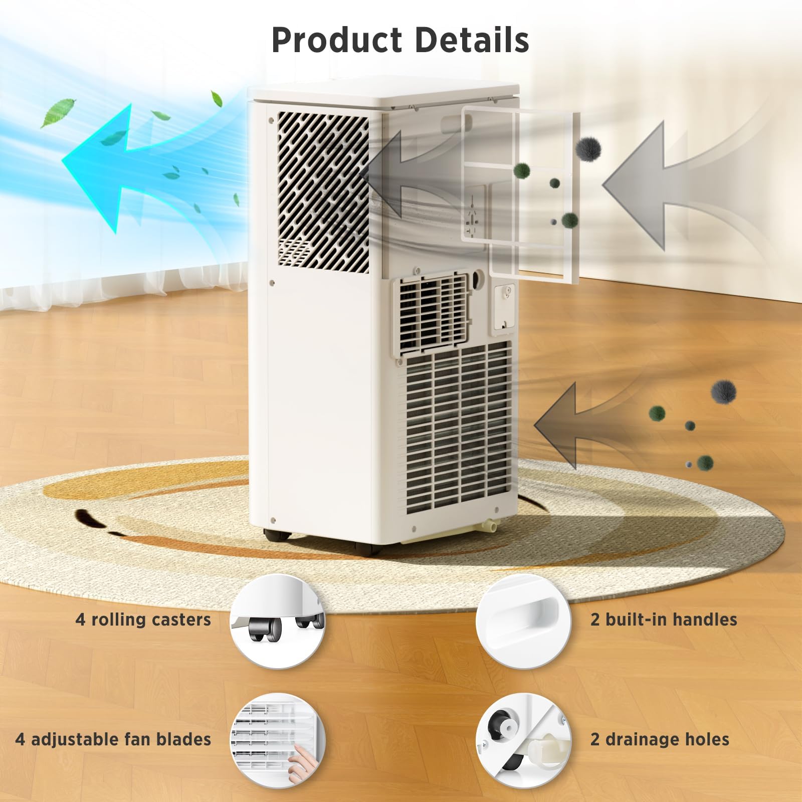 Mua ZAFRO A54058K Portable Air Conditioners, 8,000 BTU+Drain Hose