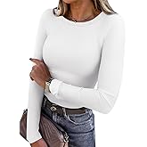 ANRABESS Women Long Sleeve Thermal Shirt Fleece Tops 2026 Fall Winter Crew Neck Casual Base Layer T-Shirts Warm Undershirts