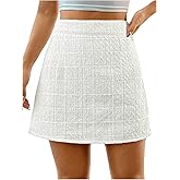 SweatyRocks Women's Plaid Bodycon Mini Skirt Elegant High Waisted Pencil Short Fall Skirts