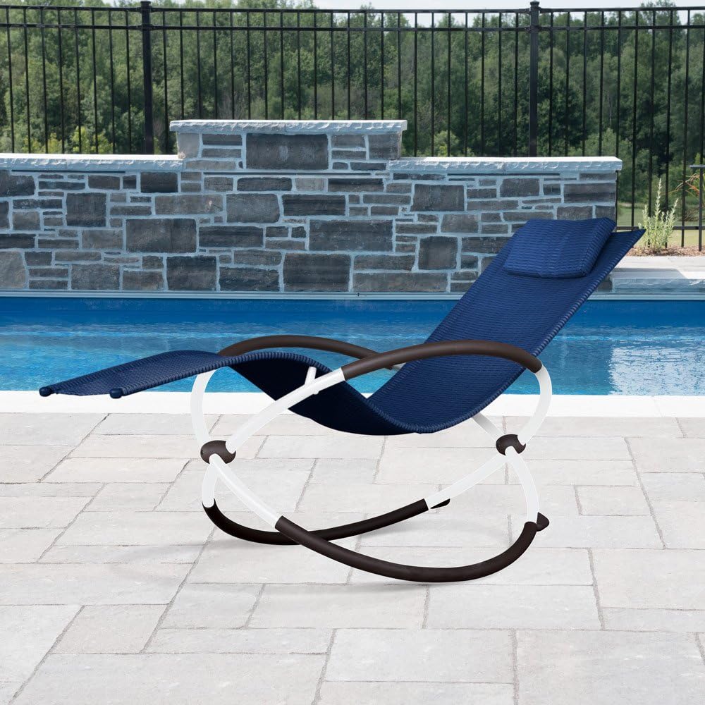Vivere ORBL1-TT Orbital Lounger Outdoor Rocking Chair, True Turquoise : Garden & Outdoor