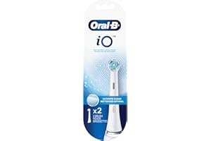 Oral-B iO Series Ultimate Clean Replacement Brush Head for Oral-B iO Series Electric Toothbrushes, White, 2 Count