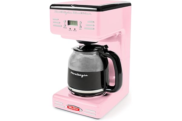 Nostalgia Retro 12-Cup Programmable Coffee Maker With LED Display, Automatic Shut-Off & Keep Warm, Pause-And-Serve Function, 
