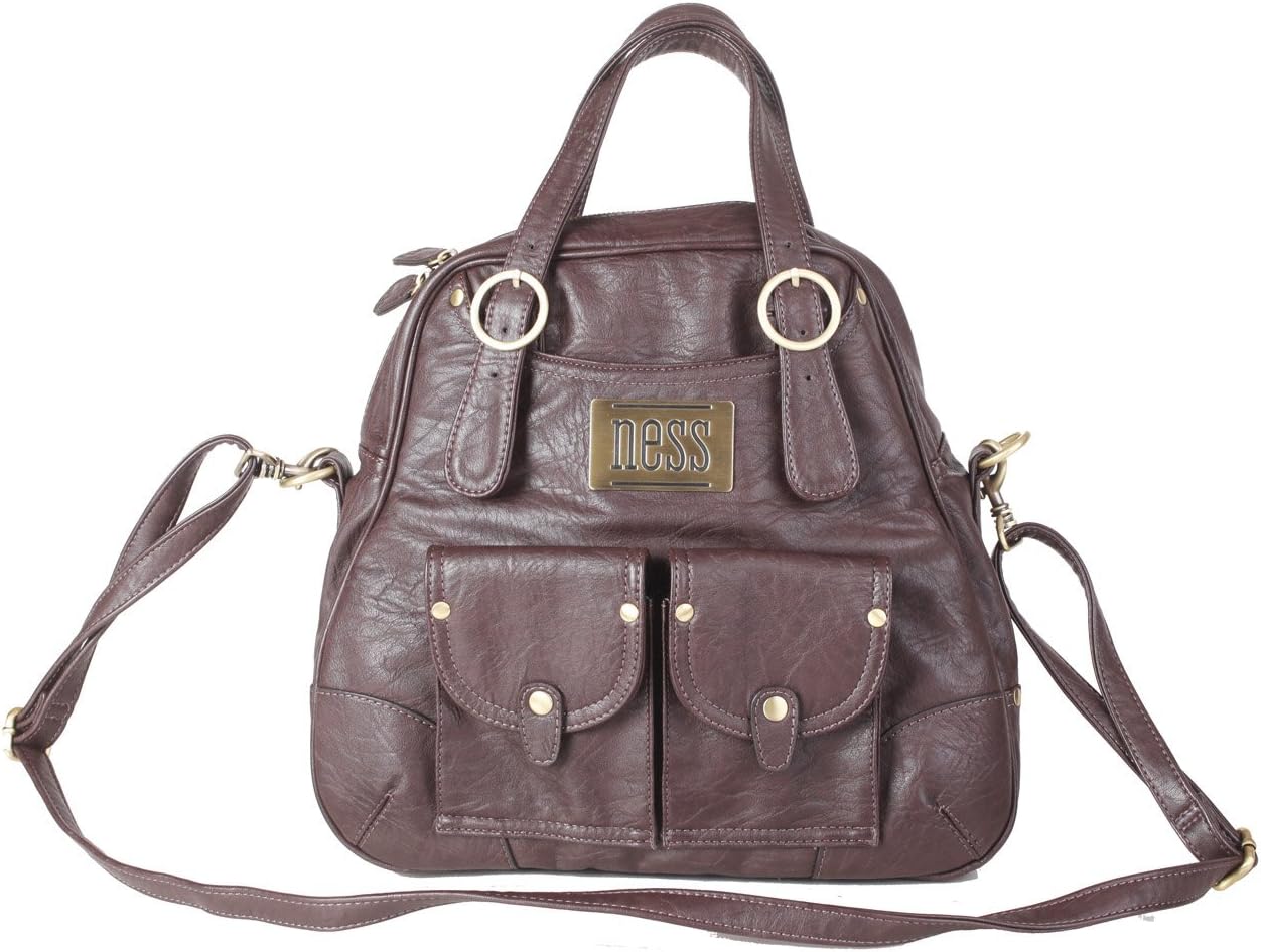 Ness Eli Diaper Tote Bag, Dark Brown