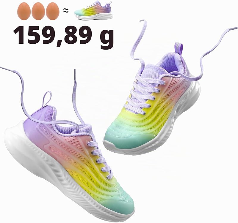 Turnschuhe Kinder Sportschuhe,Regenbogen/Lila,28.5