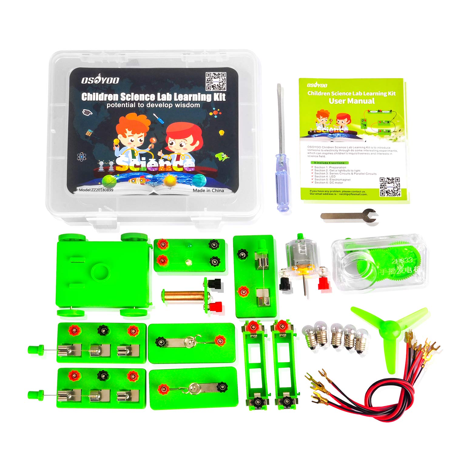 Amazon.com: OSOYOO Electricity Circuit Kit Physical Experiment Tool  Learning by Doing Recommend for Kid Age 4-12 (Advanced Lab Kit.): Toys &  Games