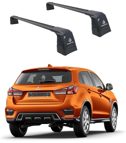 Barres De Toit ACE-2 Pour Mitsubishi Eclipse Cross (2018-2024) - Fixation Sur Rails, Charge Max 75kg, Couleur Gris
