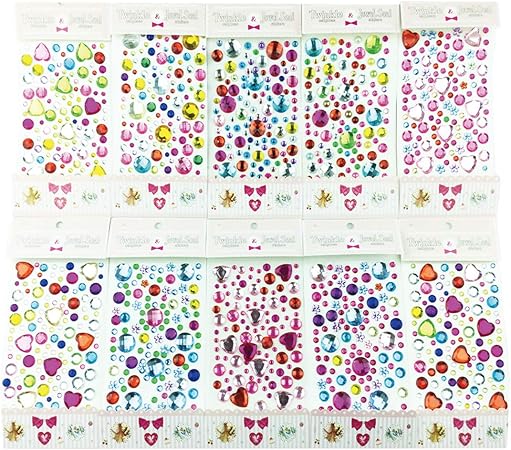 Amazon ジュエリーシール デコ 福袋 10枚 大量 立体シール ジュエリー シール ステッカー Ap0030 シール ステッカー おもちゃ