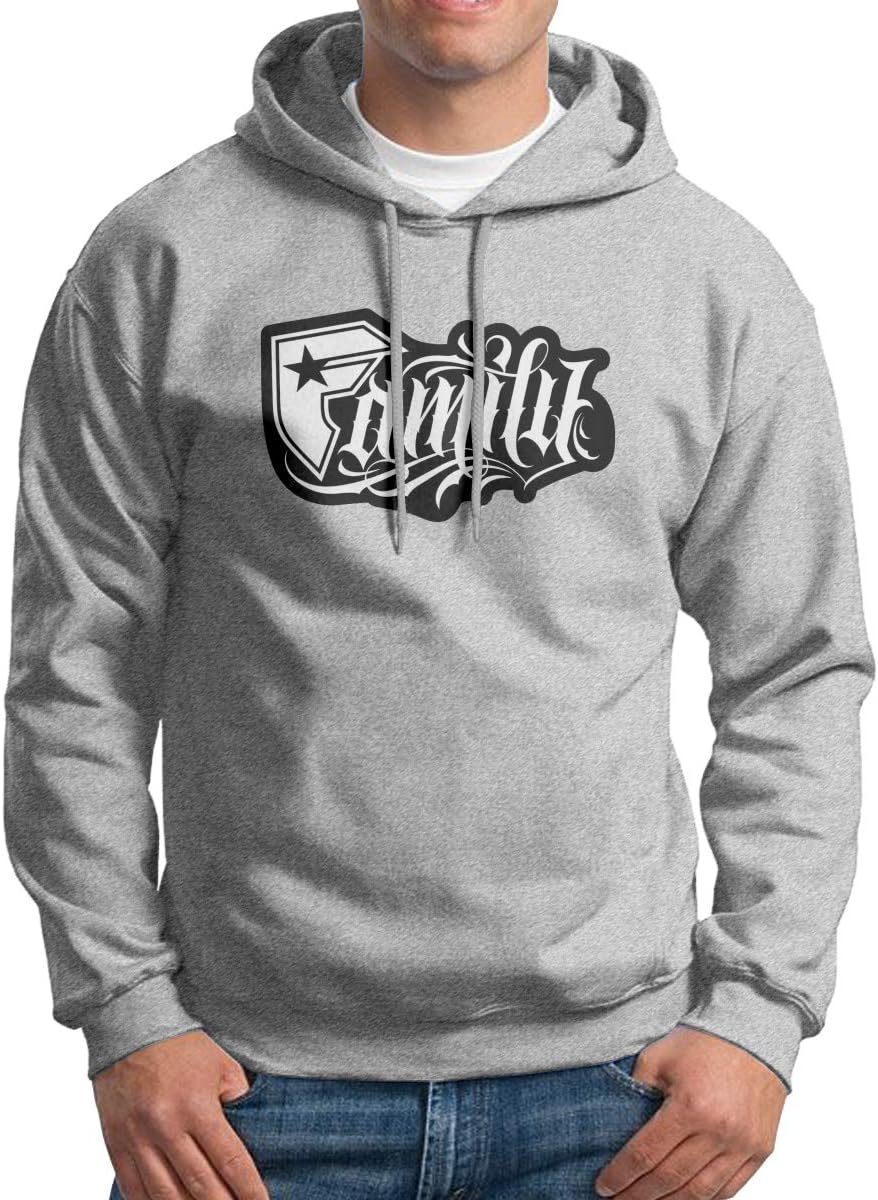 Famous Stars and-Straps Men's Hoodie Sweatshirt Warm Long Sleeves Fleece Pullover Coat Sweatshirts Outwear Black