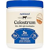 Nutricost Colostrum Powder 8 oz, Lactoferrin and Minimum 30% Immunoglobulins (IgG), from Bovine Colostrum, 3g Per Serving, 76 Servings