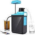 BKLES 3-in-1 Solar Electric Water Filter with Hand Pump - Camping Water Filtration System Survival, Portable Water Purifier with Emergency Light, Survival Kit for Hiking Travel Backpacking Hunting